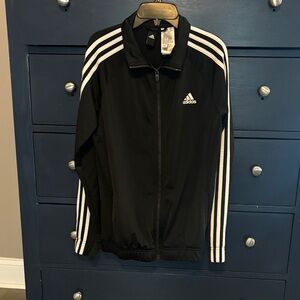 Adidas Black Jacket with White Accents